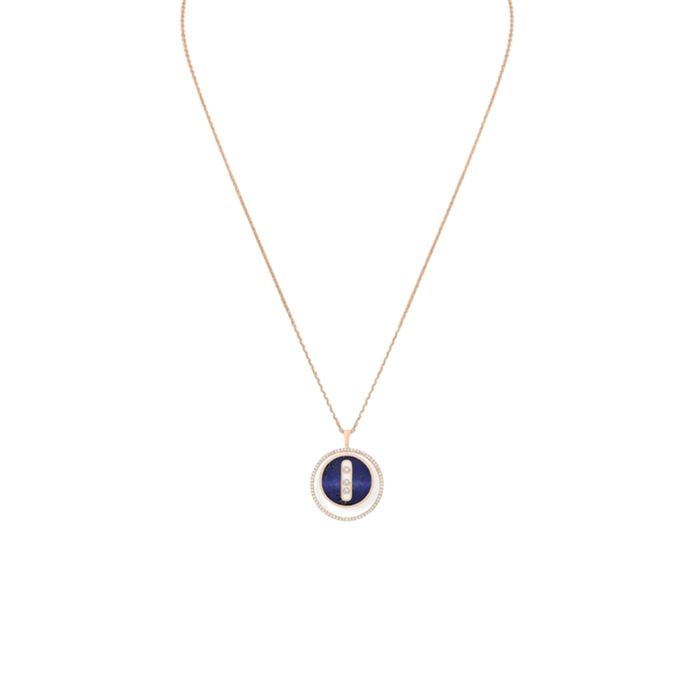 MESSIKA LUCKY MOVE NECKLACE PINK GOLD 10839
